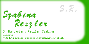 szabina reszler business card